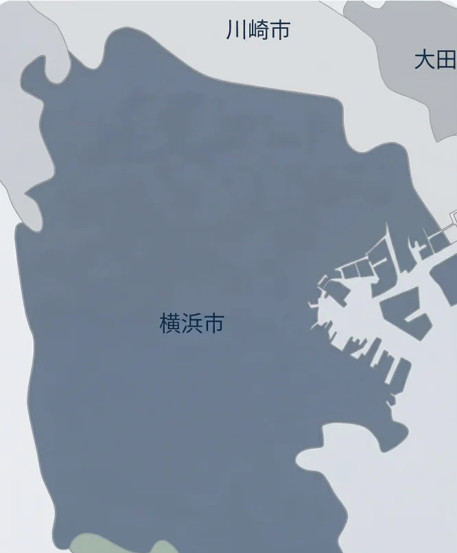 横浜市の地図